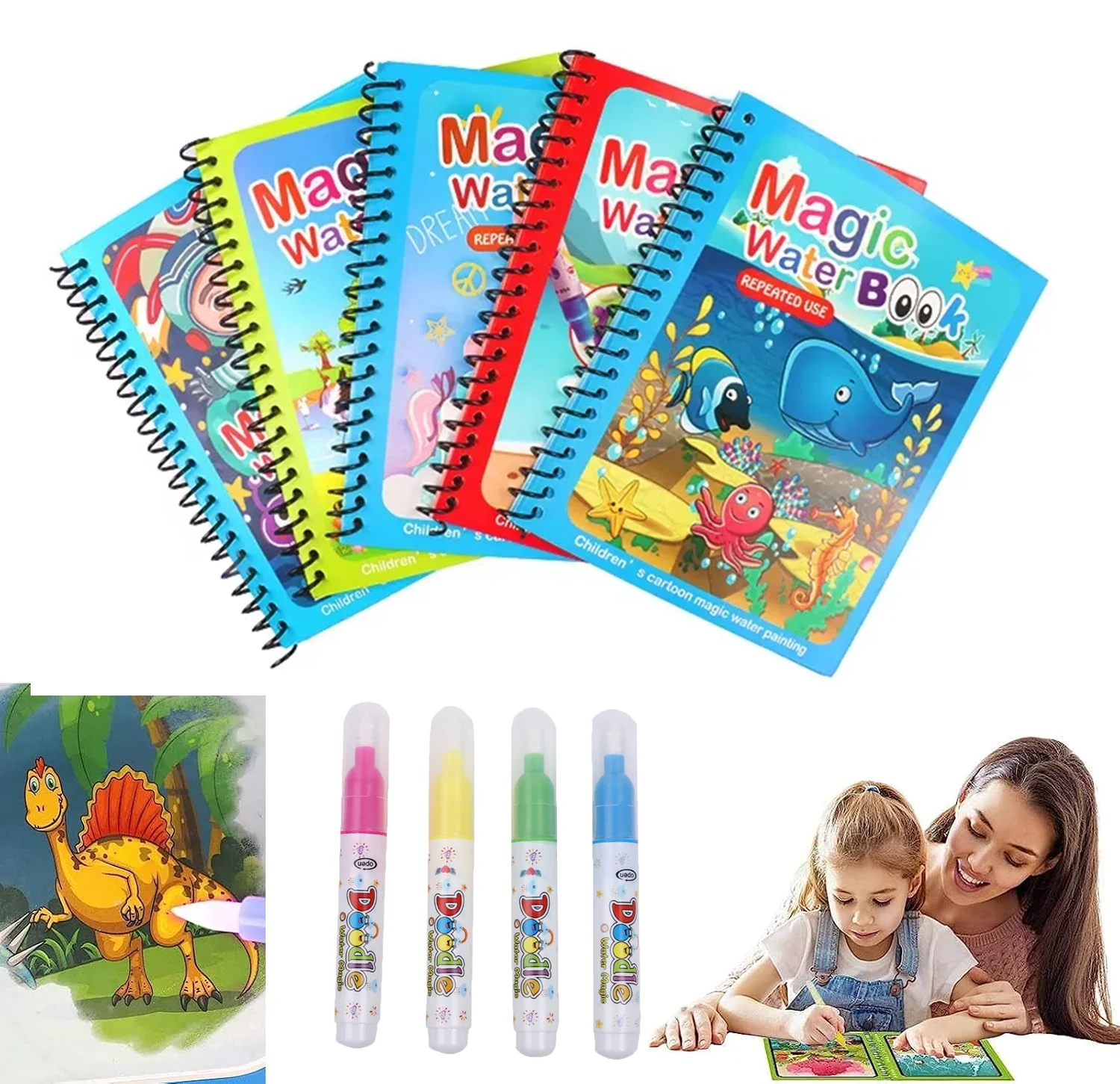 1PC Kinderen Aquarel Magisch B - Reusable Water Magic Coloring Book recensie en prijs
