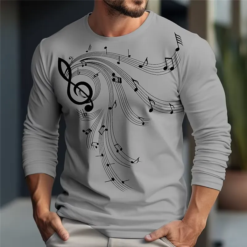 3D Lange Mouw Trend Muziekprin - Music recensie en prijs