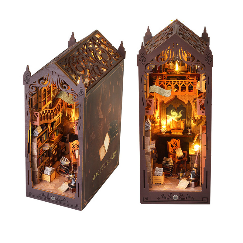 DIY Houten Magische Kerst Boek - Diy Wooden Book Nook Kit Shelf Insert recensie en prijs